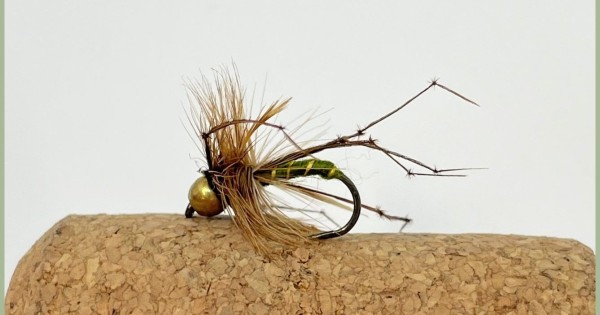 6 confezione di Flexi arancione Goldhead Daddy Long Legs pesca alla trota mosche, taglia 10